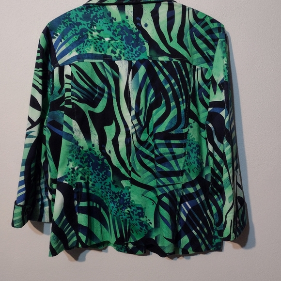 Erin London size L fabulous tropical blazer green 💚 and Blue & Black - Picture 5 of 10